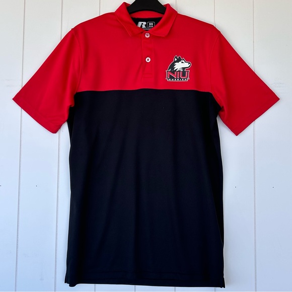 Russell Brand Unisex NIU Huskies Polo Shirt Short Sleeves Size Medium - Picture 1 of 10